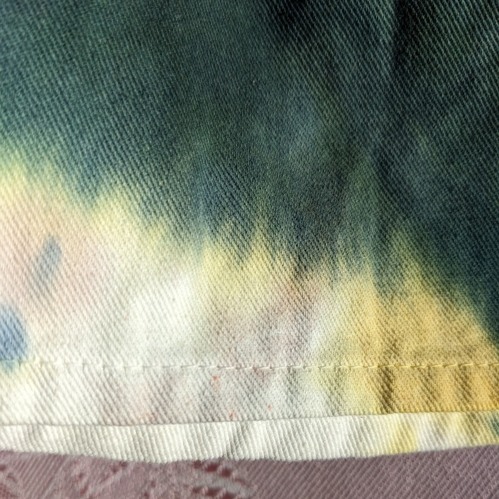 Earthbound Trading Co. Tie Dye Wide Leg Overall Jumpsuit M Festival Boho Hippie - Picture 14 of 16
